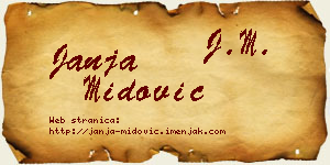 Janja Midović vizit kartica